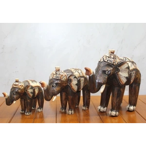 BFS Ahşap 3lü Fil Seti Okas:12