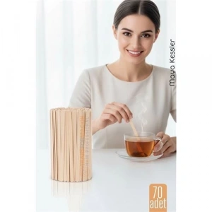 BFS Ahşap Karıştırıcı Kaşık – 70li Paket | Çay, Kahve ve Servis İçin Hijyenik ve Pratik!