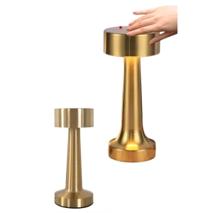 BFS Altın Rengi Masa ve Gece Lambası Dokunmatik Şarjlı Masa Lambası