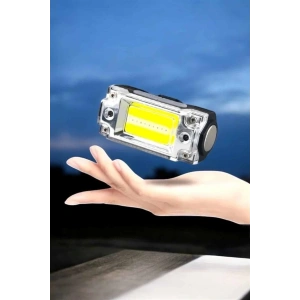 BFS Beyaz Led Işık Sensörlü Kafa Lambası Lityum Batarya Led El Fenerli Şarjlı