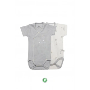 BFS  Bistyle Flying Elephant 2li Yarım Kol Badi 17117 Ekru Gri