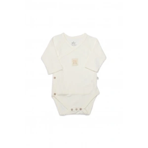 BFS   Bistyle Organic Modal Flying Balloons Kruvaze Uzun Kol Body BS17121 Ekru