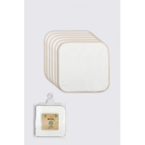 BFS   Bistyle Organik 28x28 6Lı Penye Mendil 90103 Ekru