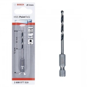 BFS Bosch Pointteq Altıgen Şaftlı Hss Matkap Ucu 3 mm