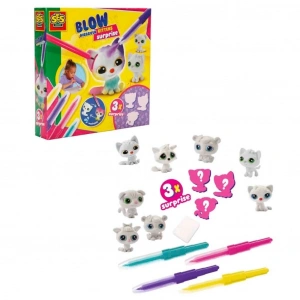 BFS  Boya Üfleme Kalemi 3x Kedicik Sürprizi