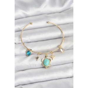 BFS Caretta Caretta Charmlı Gold Renk Kadın Bileklik