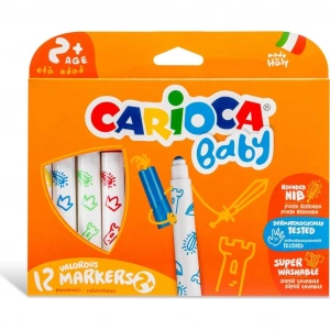 BFS   Carioca Jumbo Bebek Süper Yıkanabilir Keçeli Boya Kalemi 12Li