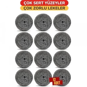 BFS Çelik Bulaşık Ovalama Teli 12 Adet