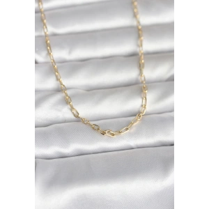 Mey İthalat® CM 14K Gold Renk Ataç Zincir Model 60 cm Kadın Kolye