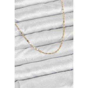 Mey İthalat® CM 14K Gold Renk Ezme Zincir Model 60 cm Kadın Kolye