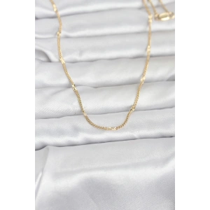 Mey İthalat® CM 14K Gold Renk Lazer Puntalı Model 60 cm Kadın Kolye