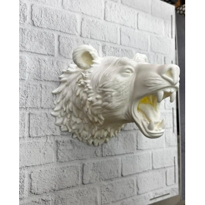 BFS Dekoratif Beyaz Ayı Duvar Heykeli Asılabilir Hediyelik 25x19 cm