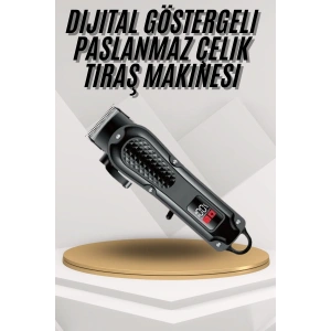 BFS Dijital Profesyonel Kablosuz Saç Sakal Tıraş Makinası Sessiz Paslanmaz Çelik