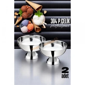 BFS Dondurma Kasesi 304 Paslanmaz Çelik Profesyonel 2 ADET