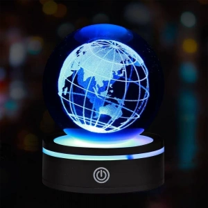 BFS Dünya Tasarımlı Usb&039li Dönen Cam Küre