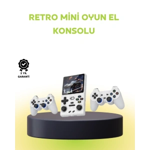 Mey İthalat® Geniş Ekranlı Taşınabilir Retro Oyun Konsolu