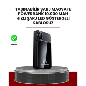 BFS Gerçek Zamanlı Güç Göstergeli Manyetik USB-C Taşınabilir Powerbank