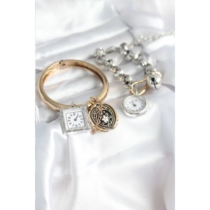 BFS Gold ve Gümüş Renk Bileklik Kombini