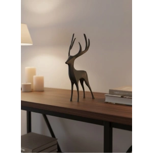 BFS Gri Geyik Biblo Minimal Tasarım Şık Ev Aksesuarı