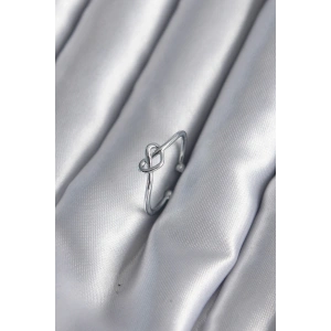 BFS Gümüş Renk Düğüm Kalp Model Kadın Yüzük