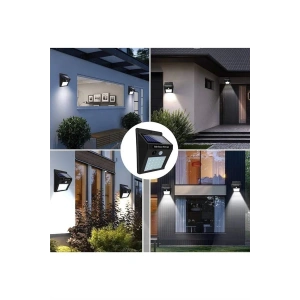 BFS Güneş Enerjili Sensörlü Duvar Lambası Bahçe Lamba Suya Dayanıklı Bahçe Aydınlatma