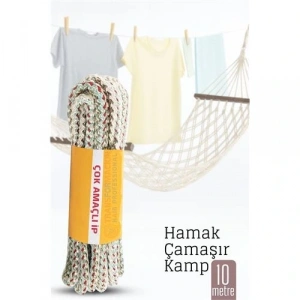 BFS Hamak İpi - Çok Amaçlı Kalın İp - Çamaşır İpi 10 Metre