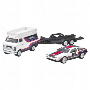 BFS  Hot Wheels Car Culture Team Transport DMC DeLorean & HW Rally Hauler Diecast Car