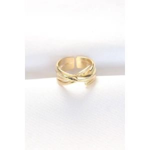 BFS Kalın Gold Renk Ayarlanabilir Yüzük