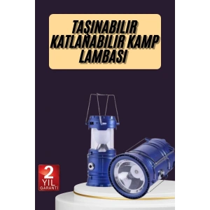BFS Kamp Feneri Şarj Edilebilir Güneş Enerjili Işıldak USB Şarjlı