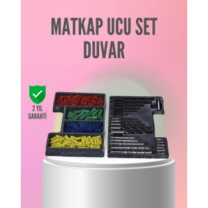 BFS Kapsamlı Matkap Ucu Seti Organizer Kutulu Ahşap Metal Beton Delme