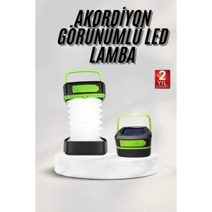 BFS Katlanabilir Kamp Lambası Akordiyon Lamba Şarjlı 3 Kademeli Solar