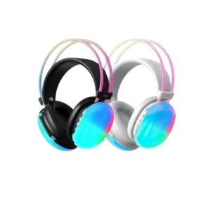 BFS Kulak Üstü Kablosuz Bluetooth Kulaklık Unısex Renkli Işıklı Kulaklık