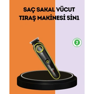 BFS LED Ekranlı Şarjlı Saç ve Sakal Kesme Makinesi Erkek Bakım Cihazı Çok Başlıklı Set