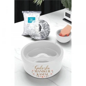 BFS  Manikür Kabı - 50 Adet Galoşlu Manikür Kasesi - Parmak Yumuşatma Manikür Kasesi