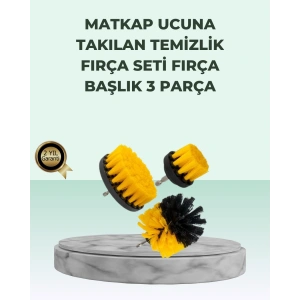 BFS Matkap Uyumlu Temizlik Fırçası Seti 3’lü Çok Amaçlı