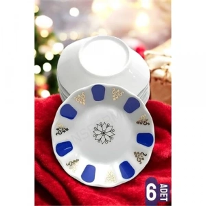 BFS Melamin Çay Tabağı 6 Adet Geleneksel Türk Çay Bardağı Altlığı