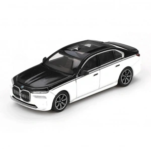 BFS  Mini GT 1/64 BMW i7 xDrive60 Alpine White / Black Sapphire - Blister Paket