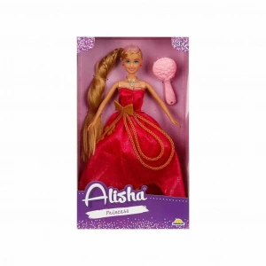 BFS Nessiworld 0835 SUN-RST-SIS-MNK Alisha Prenses Uzun Saçlı Aksesuarlı Bebek Set 29 cm 3renk -Sunman
