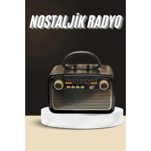 BFS Nostaljik Radyo Bluetooth Bağlantılı Müzik Kutusu Ahşap