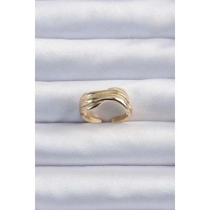 BFS Pirinç Altın Renk Kıvrımlı Ayarlanabilir Yüzük