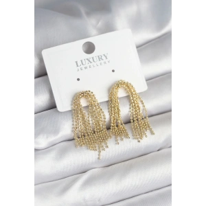 BFS Pirinç Gold Renk Sallantılı Kadın Küpe