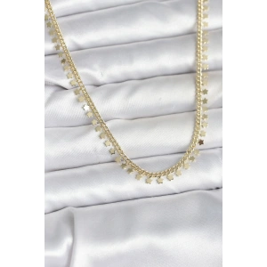 BFS Pirinç Gold Renk Sıralı Yıldız Kadın Kolye