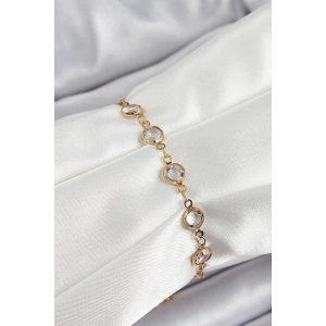 BFS Pirinç Gold Renk Zirkon Taşlı Kadın Bileklik