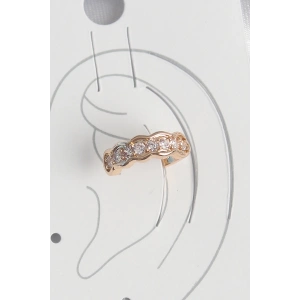 BFS Pirinç Gold Renk Zirkon Taşlı Kadın Kıkırdak Küpe