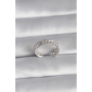 BFS Pirinç Gümüş Renk Kadın Yüzük