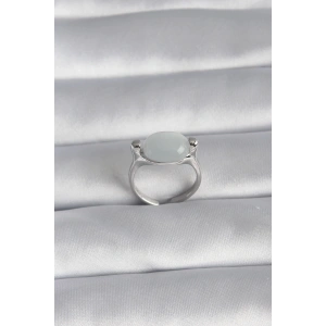 BFS Pirinç Gümüş Renk Sedefli Kadın Yüzük