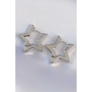 BFS Pirinç Gümüş Renk Yıldız Küpe