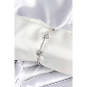 BFS Pirinç Gümüş Renk Yıldız Model Kadın Bileklik