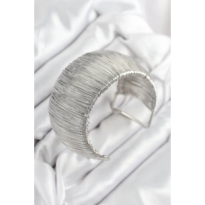 BFS Pirinç Tel Sarma Model Gümüş Renk Kadın Bileklilk