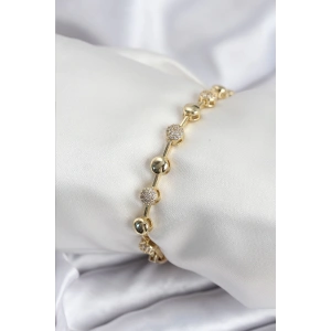 BFS Pirinç VIP Seri Gold Renk Topçuk Model Kadın Bileklik